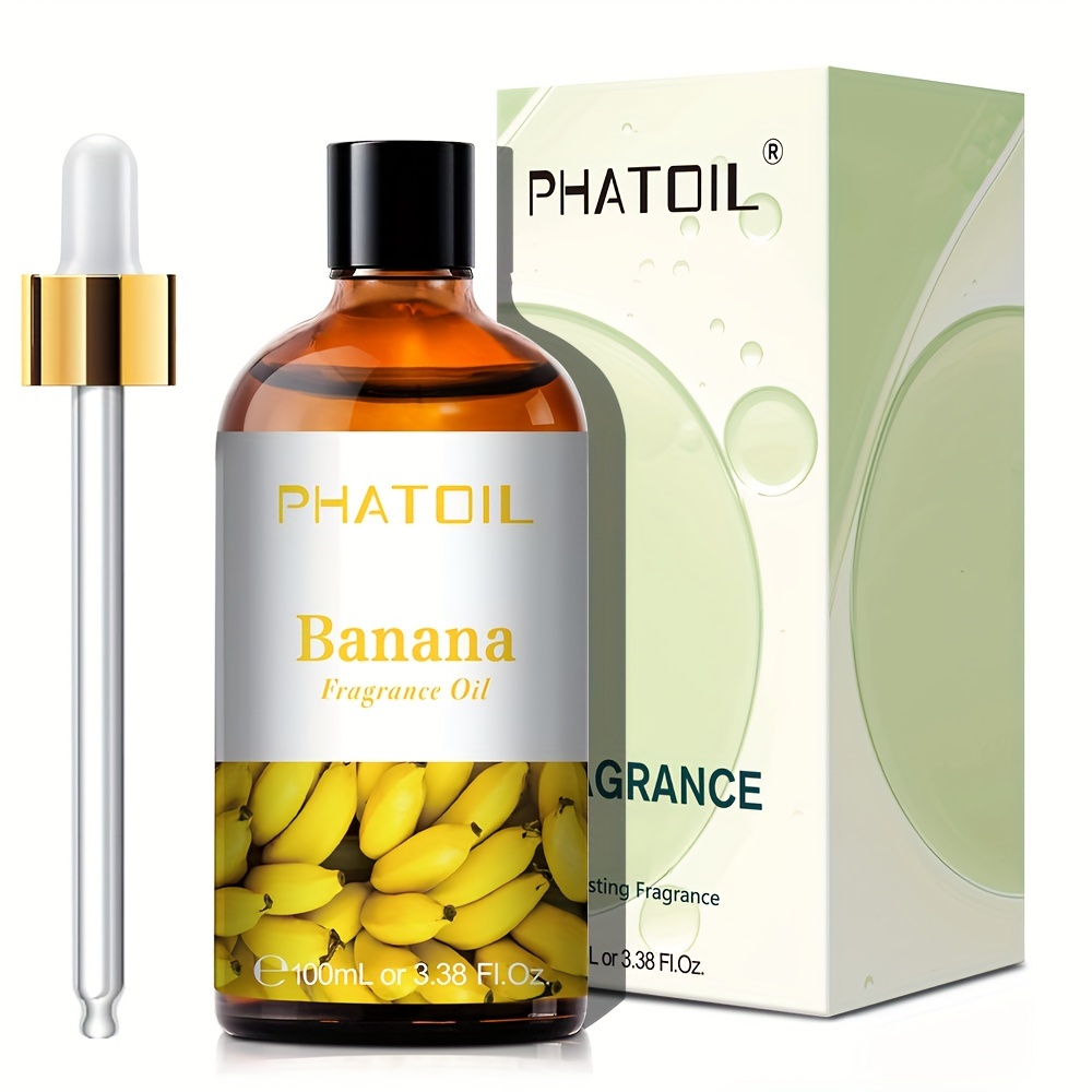 TEMU Phatoil 1pc 100ml/3.38fl.oz Banana Fragrance Oils For Diffuser Humidifier Reed Diffuser Candle Making