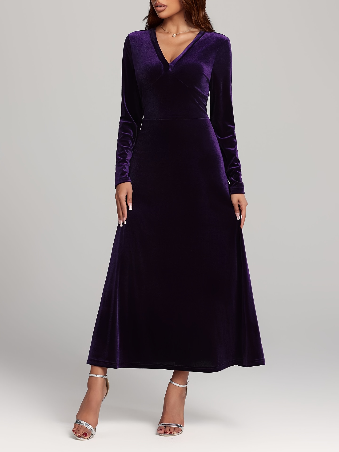 long sleeve formal & gown western dress Long Beaded A-Line Formal Dress with Long Sleeves Black / 8 main image 0