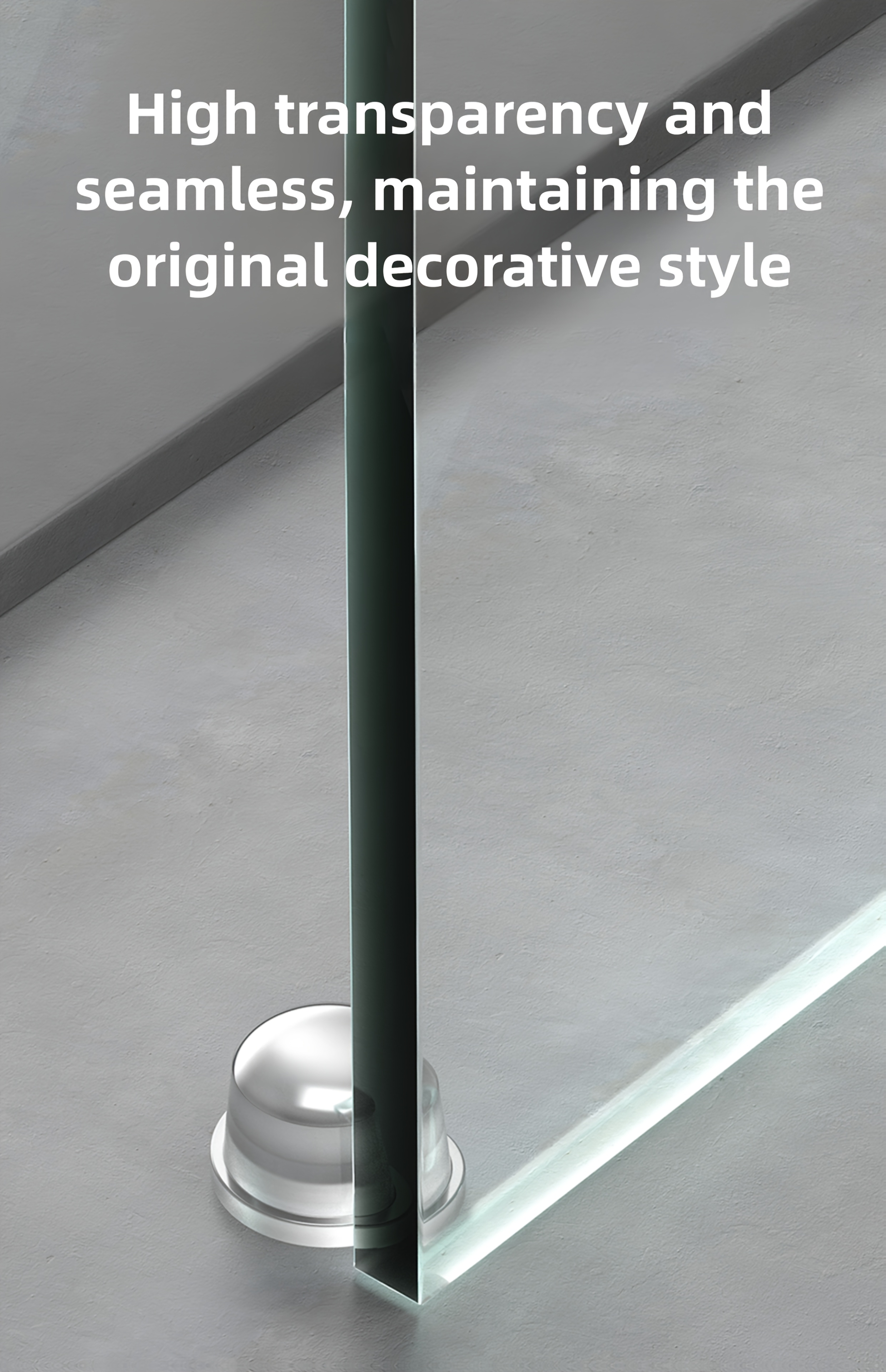 Силиконовый прозрачный дверной стопор ограничитель 40х25 мм