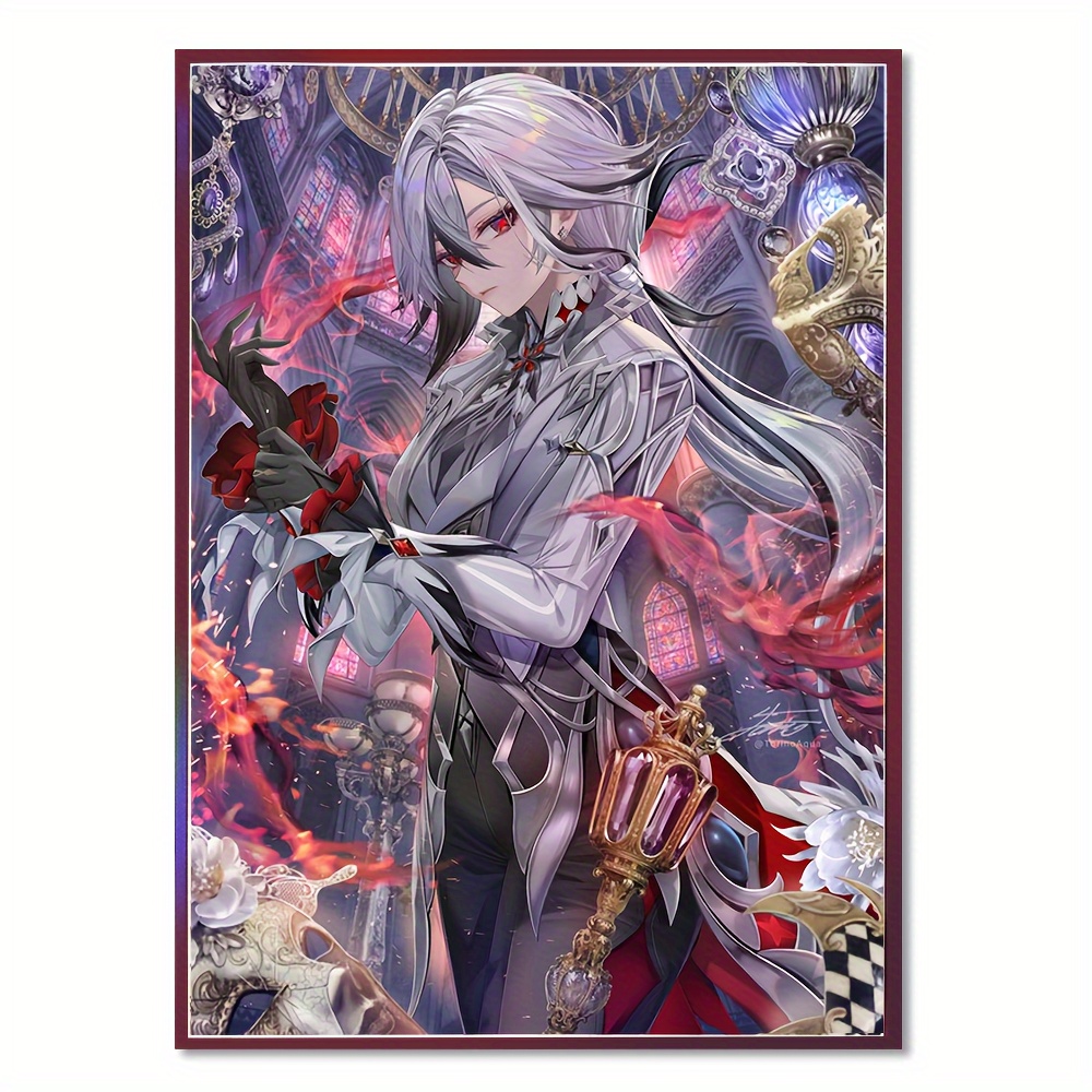Image of 60pcs Of 67×92 Mm Laser-style Anime Card Sleeves, Suitable For Standard Size Game Collectible Cards Tcg Cards, Top-opening Board Game Trading Card Sleeves