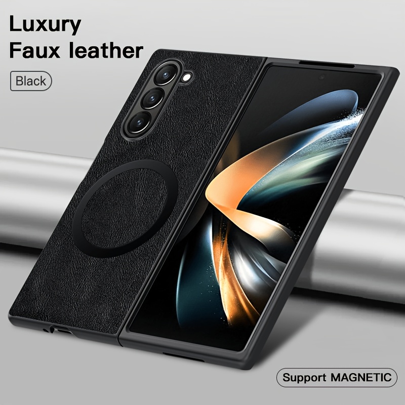 Phone Case - Luxury Faux Leather Phone Case For Z Fold 7/6/5/4, Z Flip 4/5/6/7, W24 Flip, W23 Flip, W24/w23, Some…: retailer-supplied image