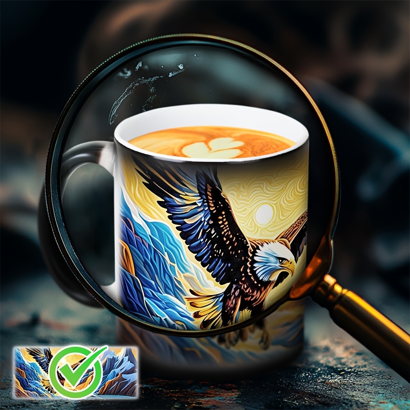 Eagle Color Changing Cup, An Eagle Ceramic Coffee Cup, Providing A Great Mug Creative Gift For 11oz