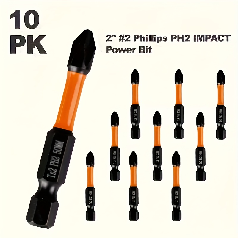 

10- Steel Ph2 Screwdriver , 2-, , For / Use On Metal - No Required