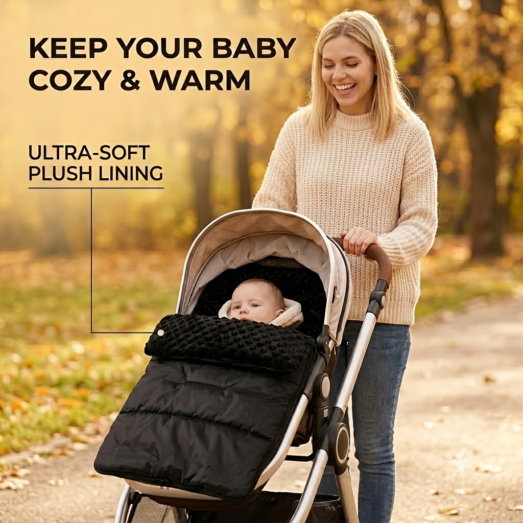 Windproof Thermal Seat Cushion for Strollers, Double-Layer Fabric