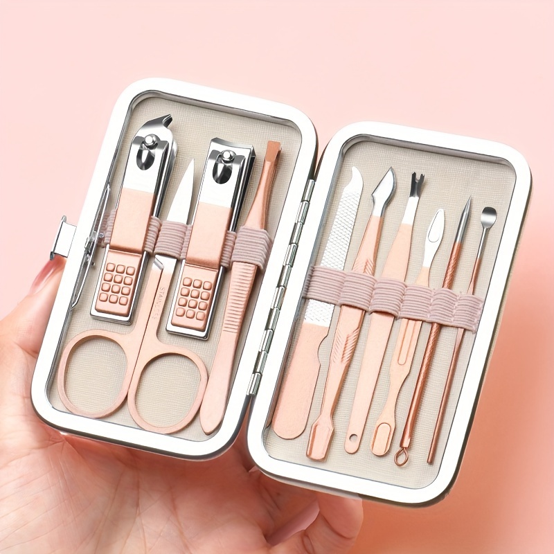 

Nail Clippers Manicure Tool Set, With Portable Travel Case, Cuticle Nippers And Cutter Kit, Nail Clippers Pedicure Kit, Grooming Kit For Travel