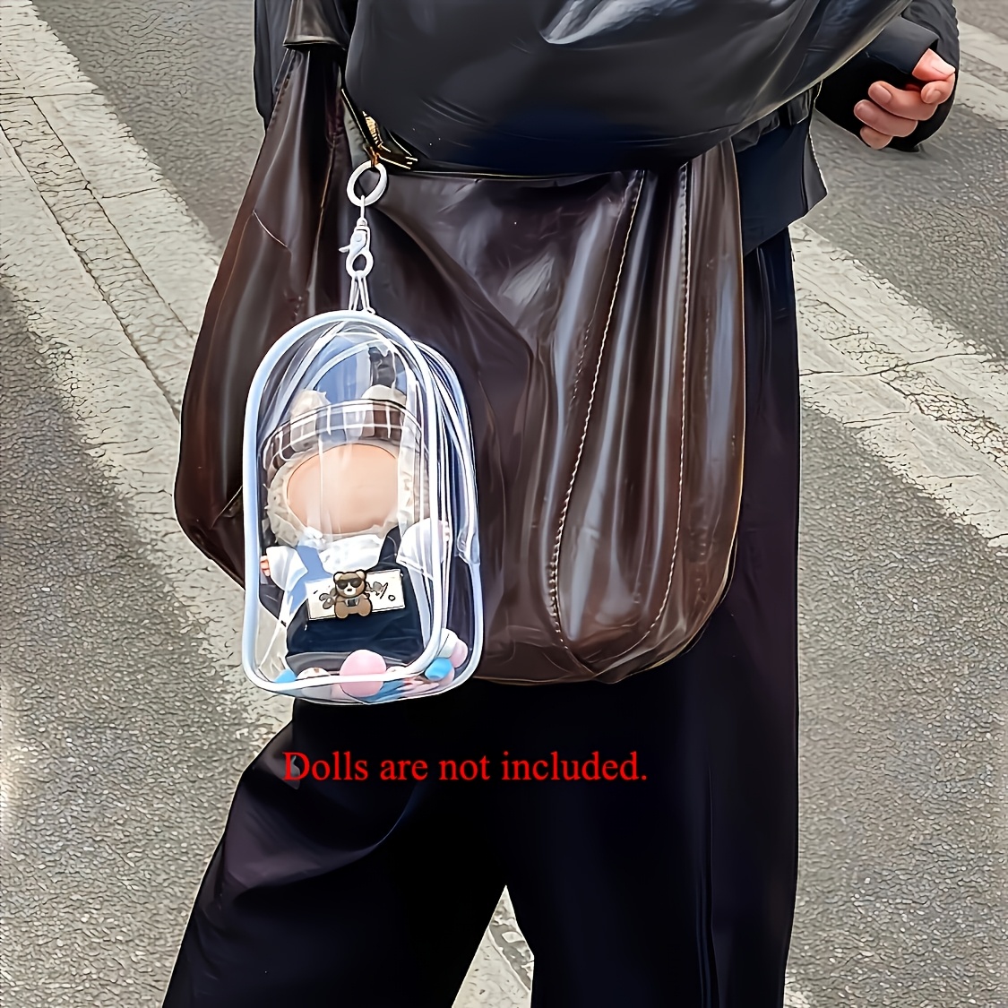 TEMU 2pcs Set: Dustproof Doll Storage Bag With Hook | High , Portable, Multi-functional Design, Suitable For 7.09-inch Dolls, Ideal For Organizing,