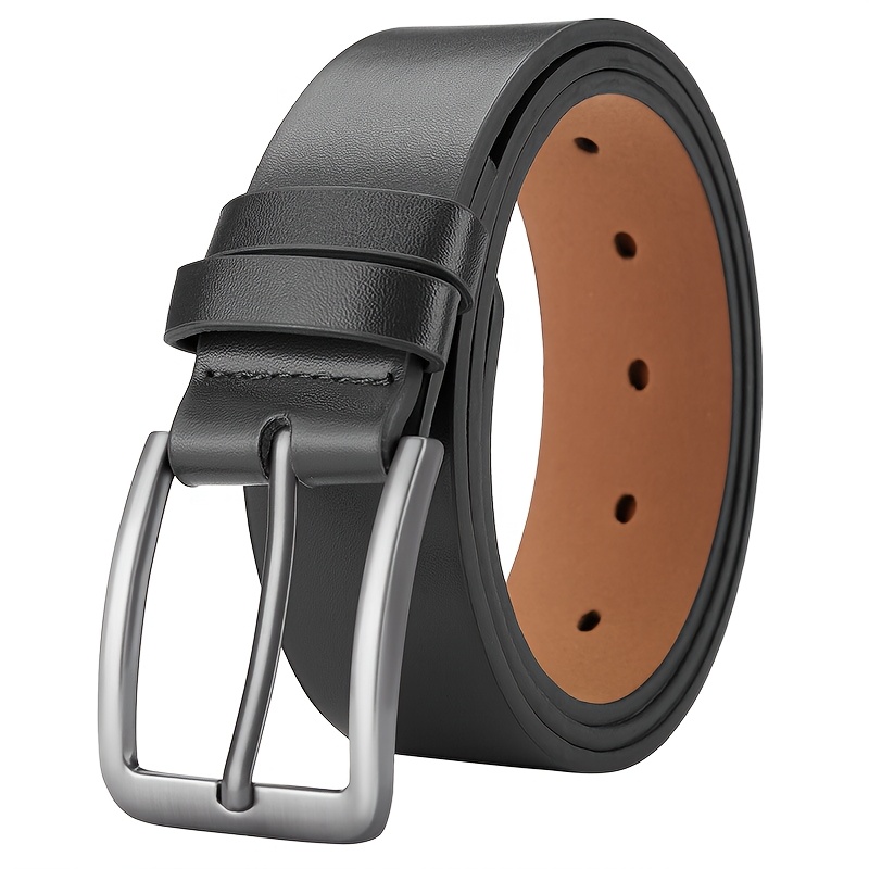 Men's Belt With High-end Feel, Pin , Premium Formal Business Head, Suitable For Jeans, Male Style, Versatile Waist Belt
