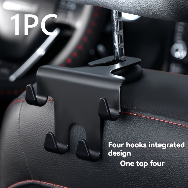 TEMU Gancho de almacenamiento para coche, gancho para reposacabezas de asiento de coche, dispositivo de almacenamiento multifuncional para coche,