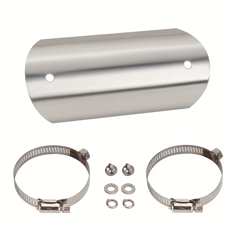 TEMU Motorcycle Exhaust Pipe Heat Protection Cover Stainless Steel Heat Protection Cover Heat Shield Cover Heat Insulation Plate