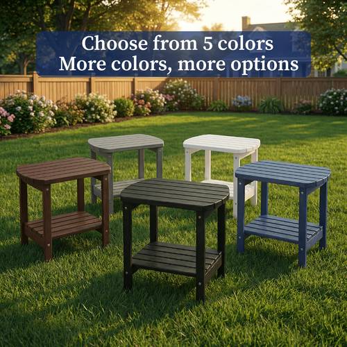 item picture adirondack oval side table hdpe outdoor side tables weather resistant end table for patio backyard pool indoor companion maintenance