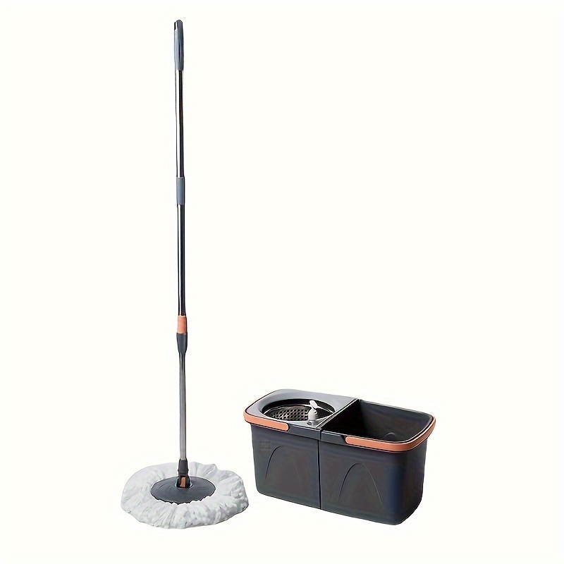 TEMU 1 Set, Household Rotating Floor Mop And Mop Bucket Set, Carry-free Washing Mop, Dust Mop, Dry And Wet Use, Suitable For Family, Kitchen, Bathroom Floor, Cleaning Supplies, Cleaning Tools