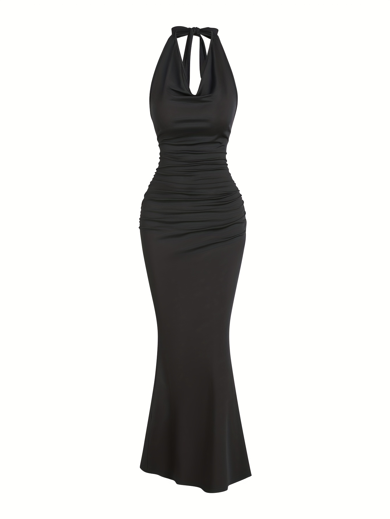 womens backless bodycon mermaid dress low cut long - Temu
