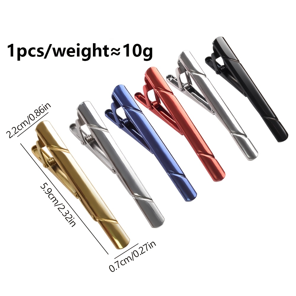 Custom Tie Clips, Laser Engraved, 4pcs Boxed Set