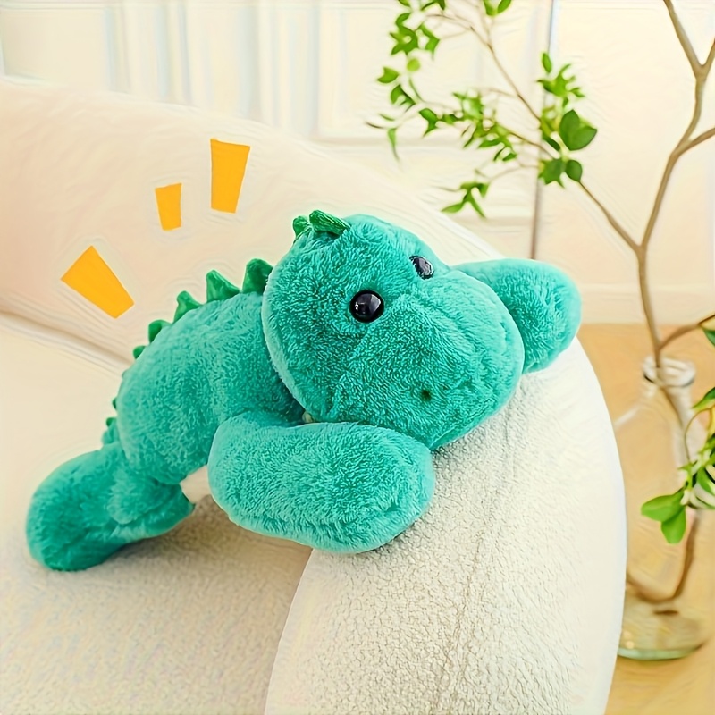 TEMU Cartoon Dinosaur Plush Toy Doll Cute Prone Dinosaur Doll Bedroom Bed Pillow Pillow, Birthday Gift, Children's Day Gift