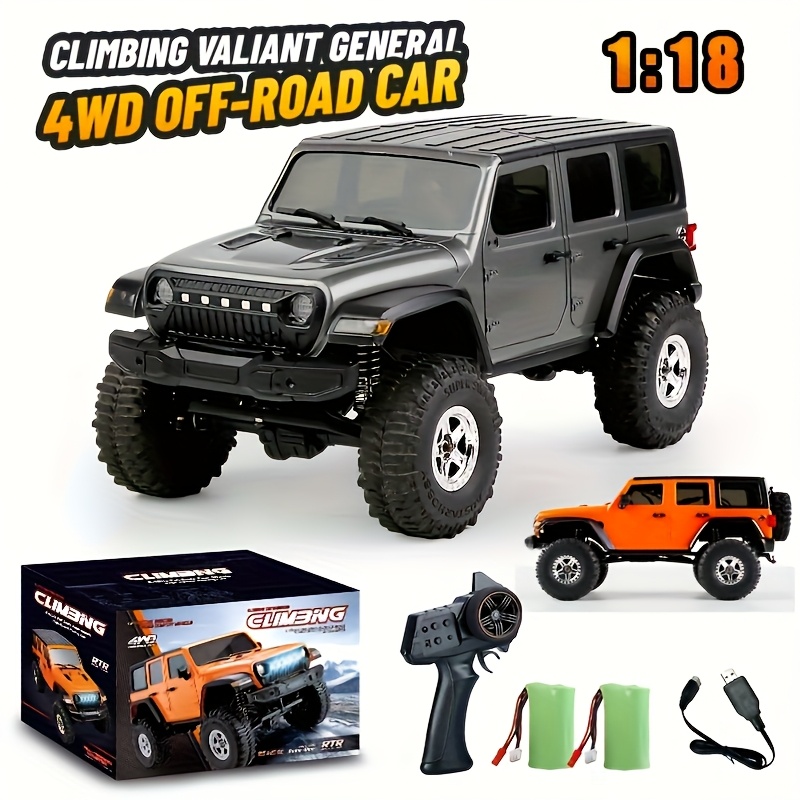 1/18 RC Rock Crawler RC Truck Remote Control Car Adjustment 370  Brushed Motor with Led Light for Adult 12km/