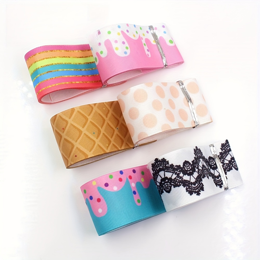 

5 Yards/roll, Ice Cream Cake Series Ribbon Webbing Diy Bow Baking Cake Party Decoration Ribbon