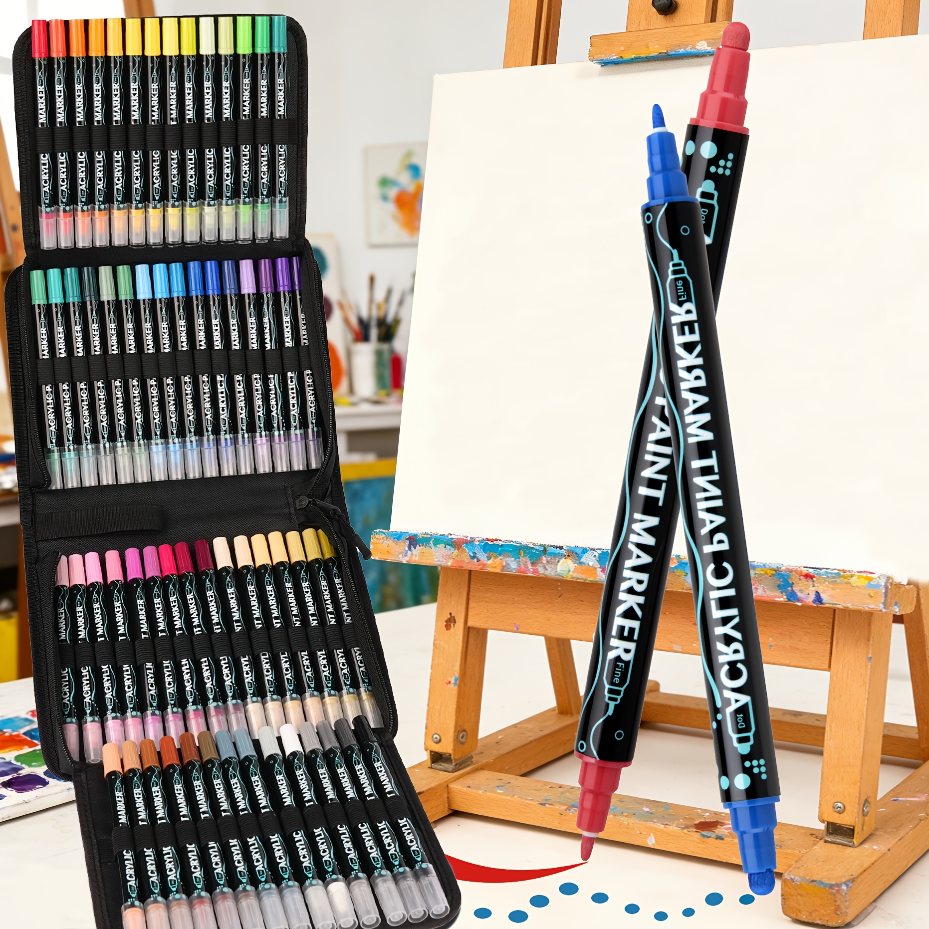 60 Bagtype Acrylic Paint Markers Set