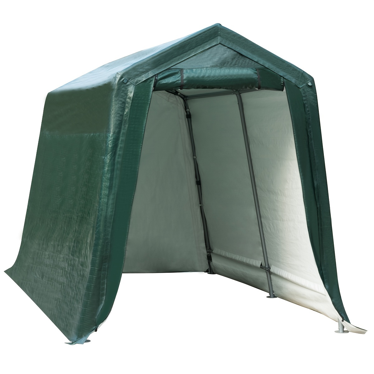 

1pc 7'x12' Patio Tent Carport, Large Storage Shelter Shed, Heavy Duty Car Canopy, Green