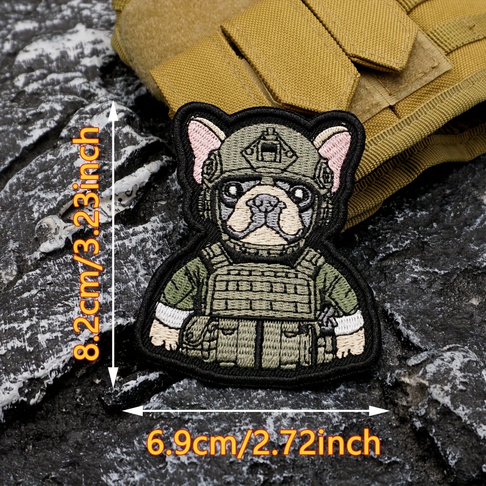 E-shop Cartoon Taktisches Hundeabzeichen Stickerei Patch - Unregelmäßige Kantenausführung Taktisches Hundeabzeichen Stickerei, Geeignet für Rucksäcke,