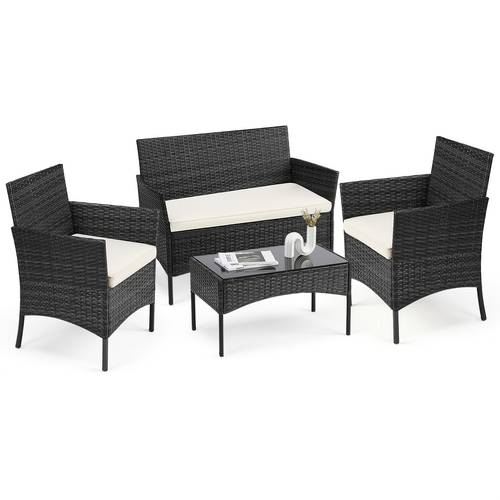 patio porch furniture sets 3 4pcs pe rattan wicker chairs with table outdoor garden furniture sets