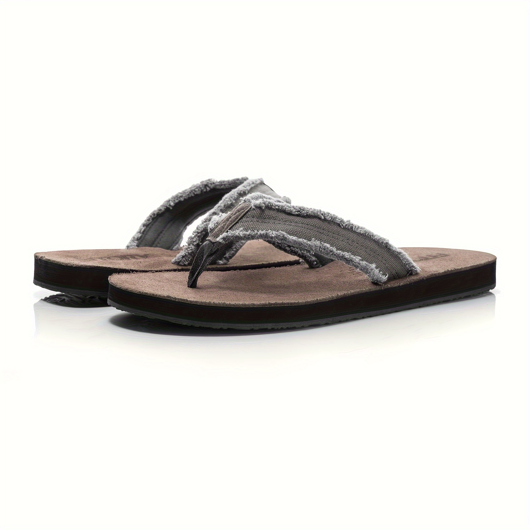 

Mens Leather Flip Flops, Thong Sandals Comfort Slippers For Summer Beach