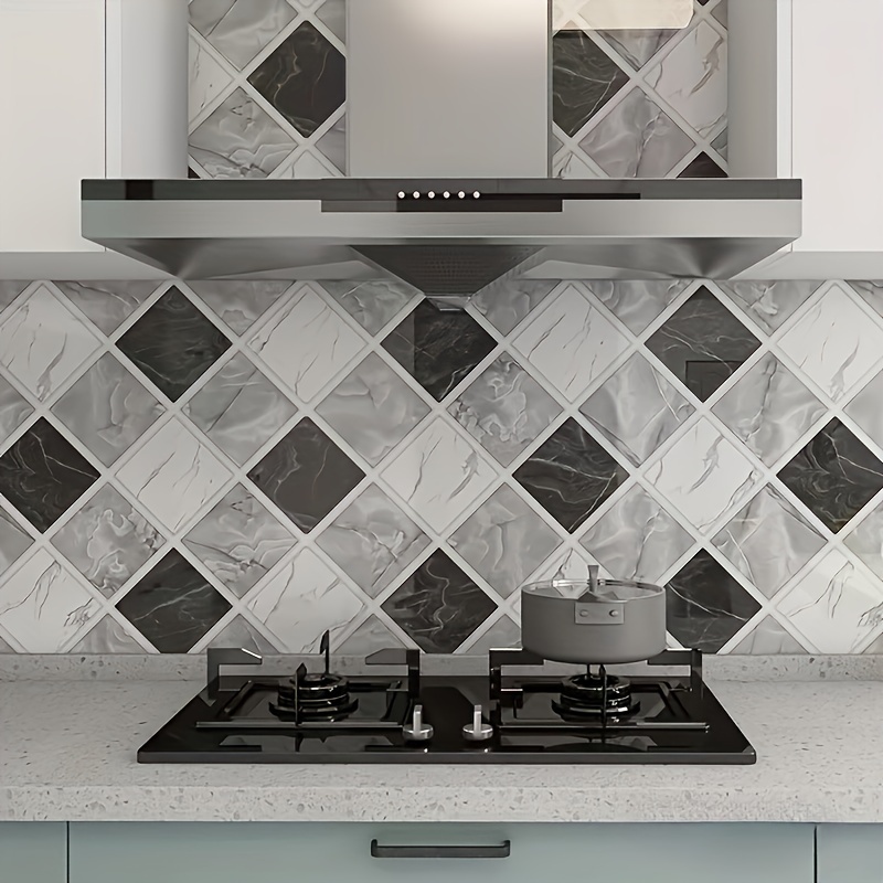 

Minimalist Diamond Texture Self-adhesive Kitchen Wallpaper - Waterproof & Oil-resistant, Stove Tops, Cabinets & Bathroom Sinks