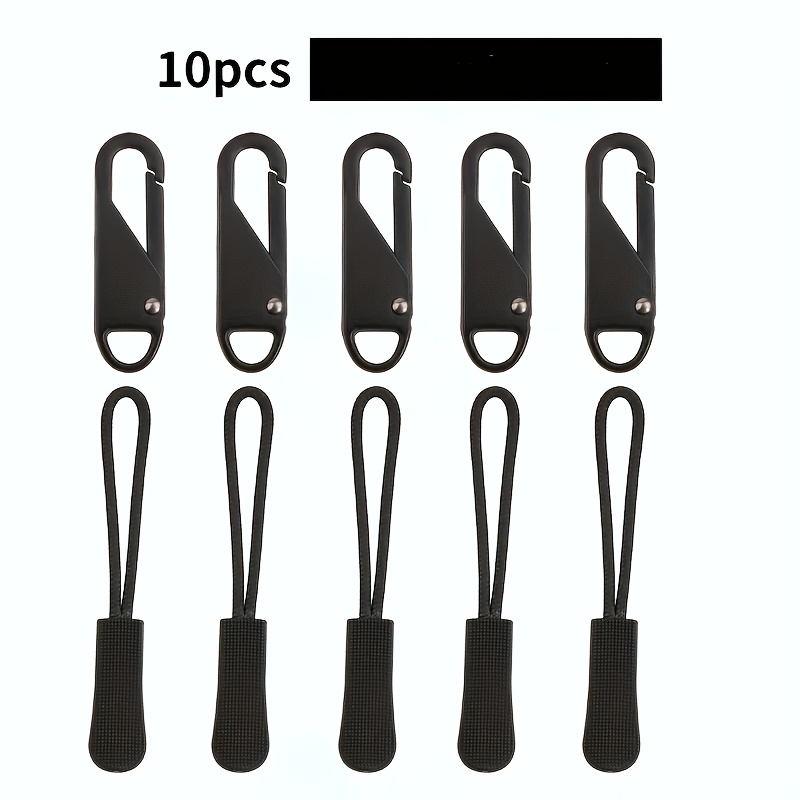 TEMU 10 piezas de cremallera de aleación duradera con cadena extendida - para equipaje, ropa, chaquetas, mochilas, botas, carteras y bolsillos -