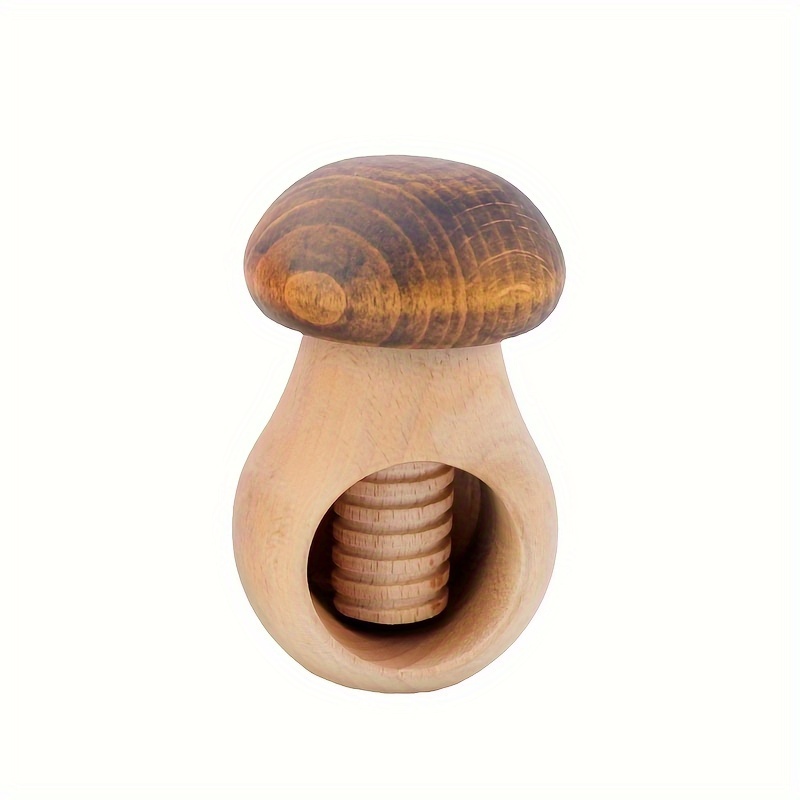 

Natural Wooden Nutcracker Tool - Easy & Dried Fruit With Sturdy Handle And Decorative Hole Design