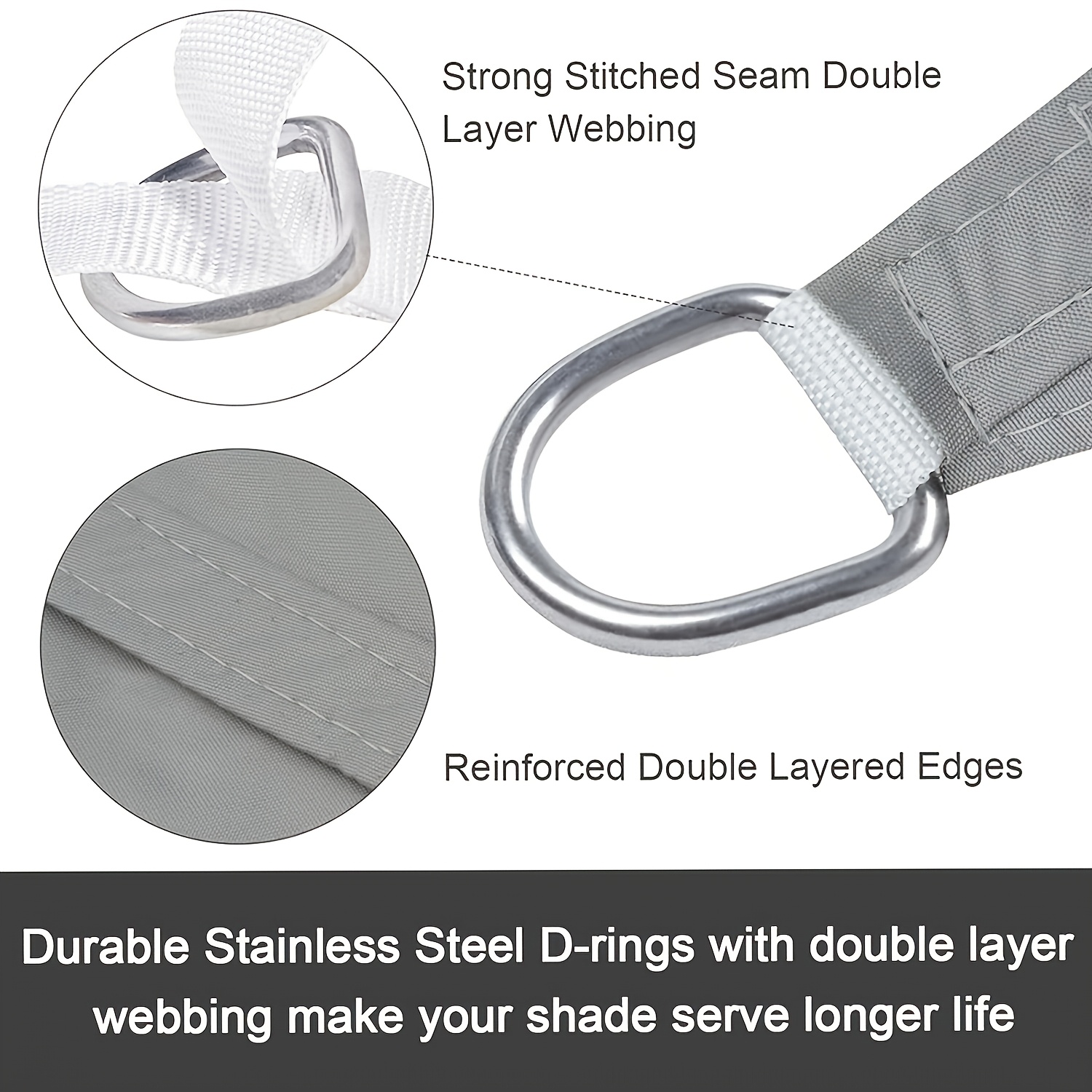 1pc Rectangular Sunshade Sail - 95% UV Blocking Outdoor Canopy with Multiple Sizes, Lightweight & Portable for Garden, Patio, Backyard, Carport - Durable Polyester Fabric, Easy Setup, Shade Sail for Patio, Patio Shade, Modern Patio Accessory, Easy Setup Canopy