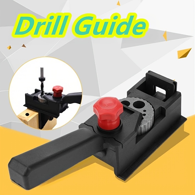 

Handheld Woodworking Doweling Jig Kit - Drill Guide For Precise Straight Hole Drilling, Plastic Construction