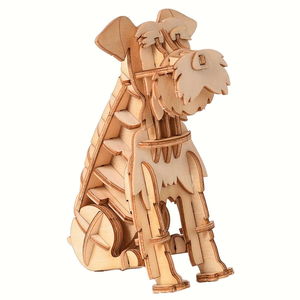 

3d Wooden Puzzle Cute Dog Model Toy, Challenge Game, Learning Educational Puzzle Toy