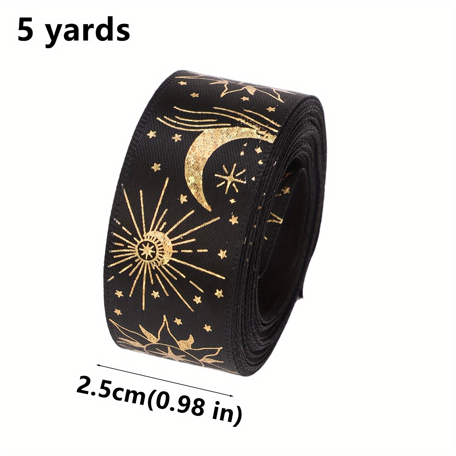 Image of Ywli 5 Ribbon 2.5cm Wide For Gift Packaging, Wedding Bouquets, Crafts, Valentine's Day, Party Bows And Decorations