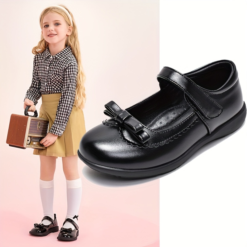 schicke schwarze schuhe mädchen rutschfest weiche Temu Germany