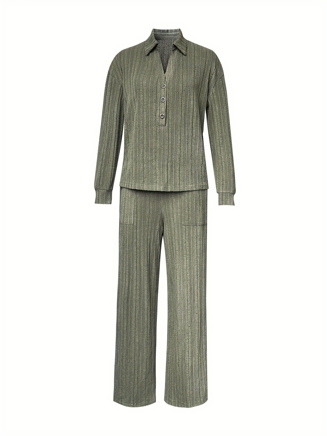 Donkergroene 2-delige Set met Blouse