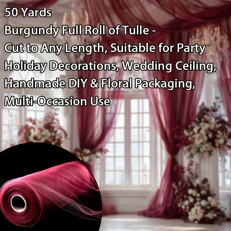 TEMU Rotolo di 20 di tulle semi- , per matrimoni, addii al nubilato, compleanni, anniversari, decorazioni per San Valentino, sfondi per feste, runner