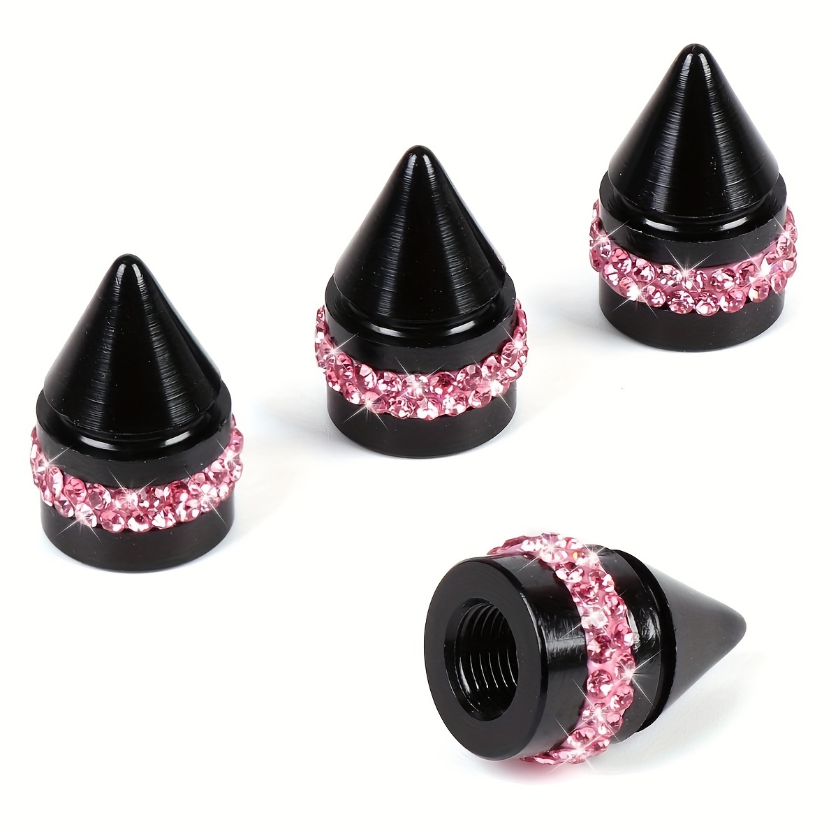 Tapones de Aluminio con Cristales Rosa