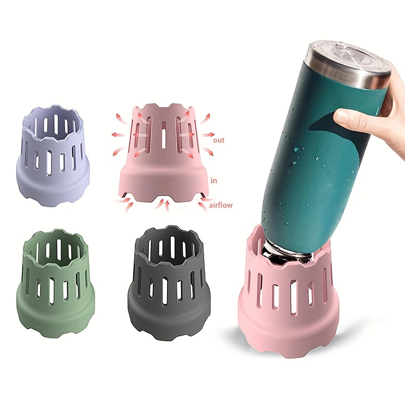 quick dry silicone water bottle cup holder versatile drying rack for glassware mugs more easy clean stackable design       purple details 0