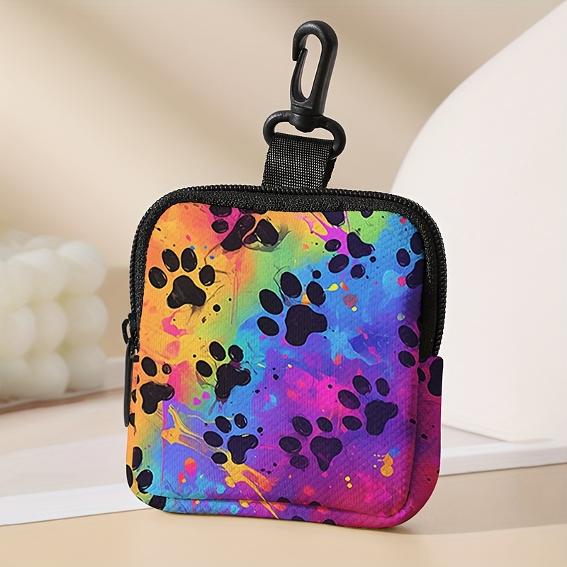 A Coin Pouch Featuring A Vibrant Claw Design At , Complete With A Secure And A Zippered Compartment, Serving As A Versatile Storage Solution For And Other Items