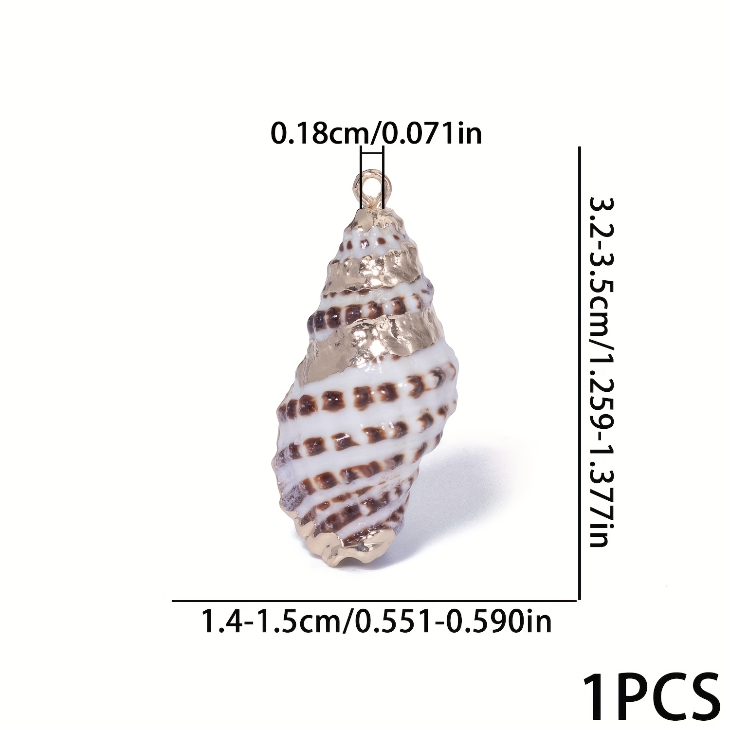 Multi-Color Natural Conch Shell Pendant, Handmade Craft Accessory