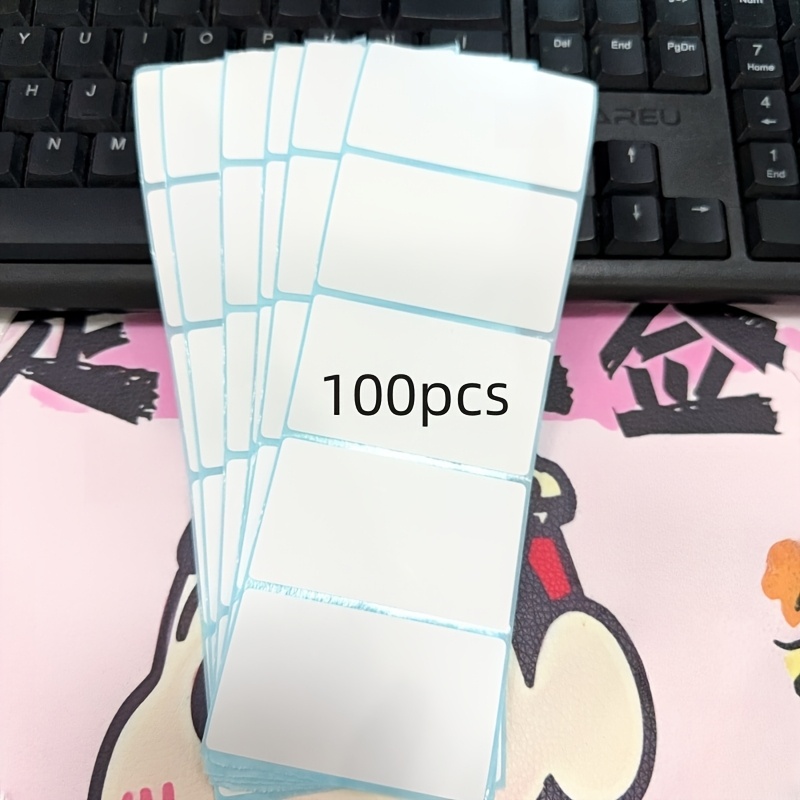 E-shop 100 Stk., 200 Stk., 1 Packung enthält 100, 200 Etiketten, Mehrere Stile können werden, 70X40mm Blanko Selbstklebende Papieraufkleber,