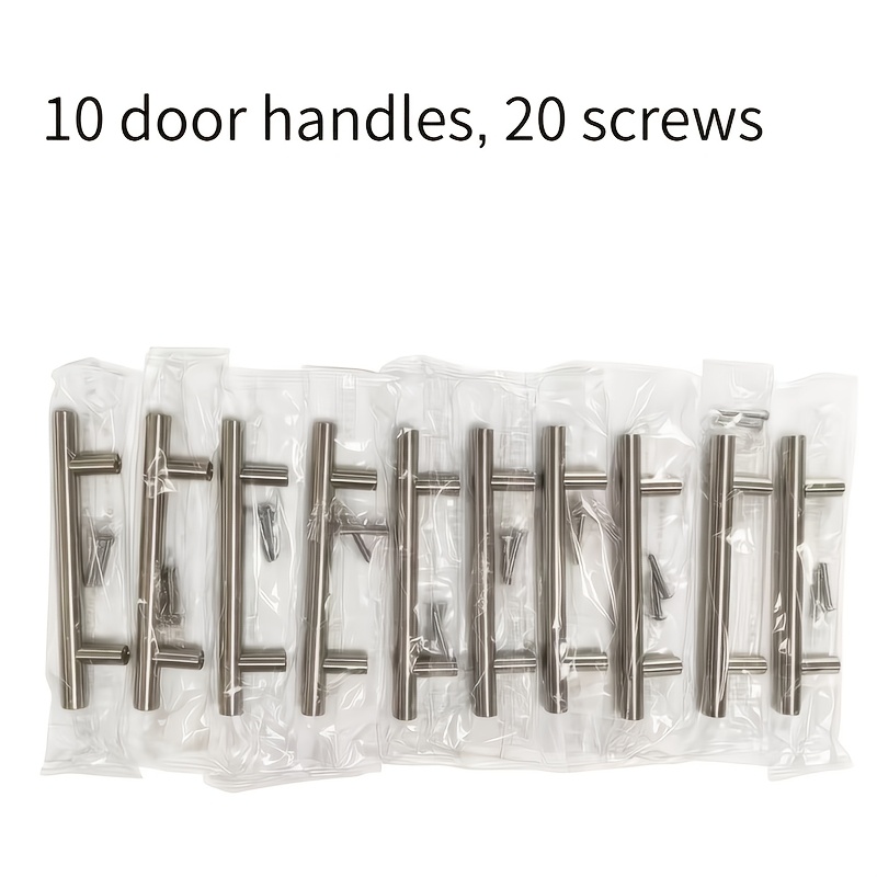 TEMU 30-pack Cabinet Handles (includes 10 Door Pulls And 20 Mounting Screws) - Drawer Pulls, Furniture Handles, Cabinet Hardware, Heavy-duty