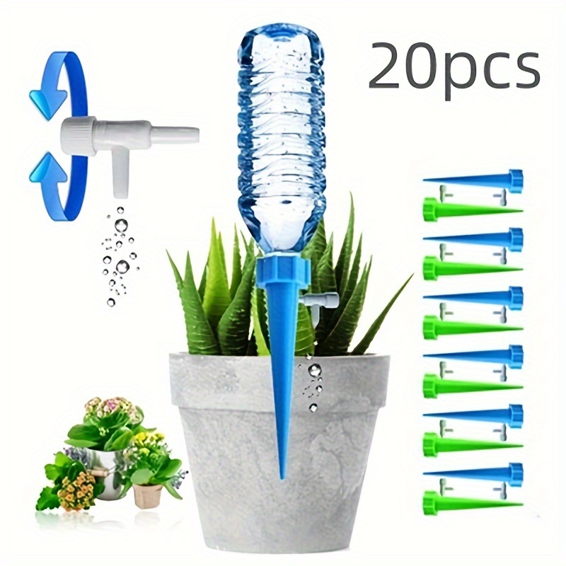 

20pcs, Automatic Flower Watering Machine Adjustable Valve Drip Machine Potted Flowers Meaty Garden Tools For Indoor Outdoor Garden Plants Water Supplies