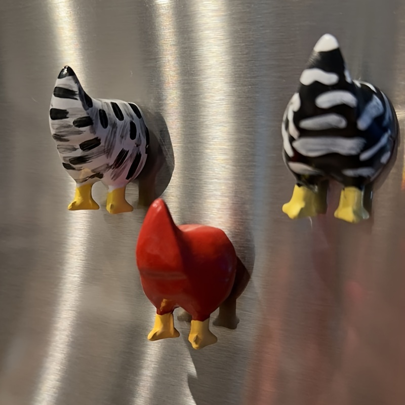 Image of The Most Interesting Gift Is A Set Of Creative Fridge Magnets Featuring Fun Chicken Decorations