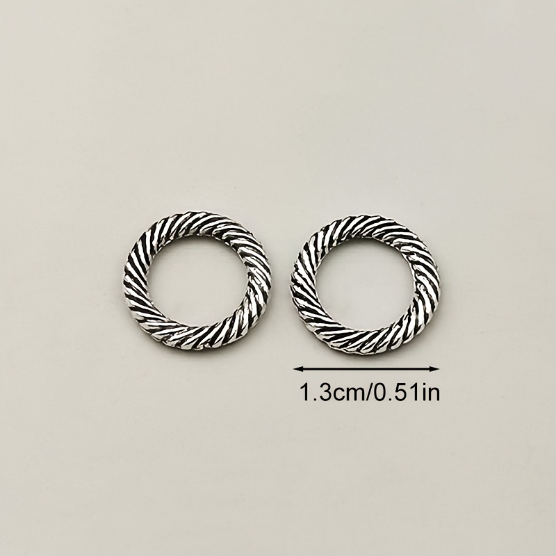 31pcs Twisted Round Ring Spacer Bead Charms for DIY Jewellery