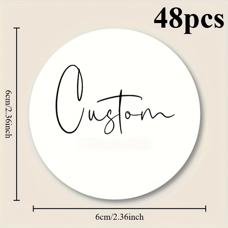1 roll waterproof oil resistant custom stickers 1 57 inch round personalized pvc labels for commercial   weddings parties birthdays bridal showers durable   for name tags gift decor waterproof vinyl stickers event name tags   design clean aesthetic durable name tags