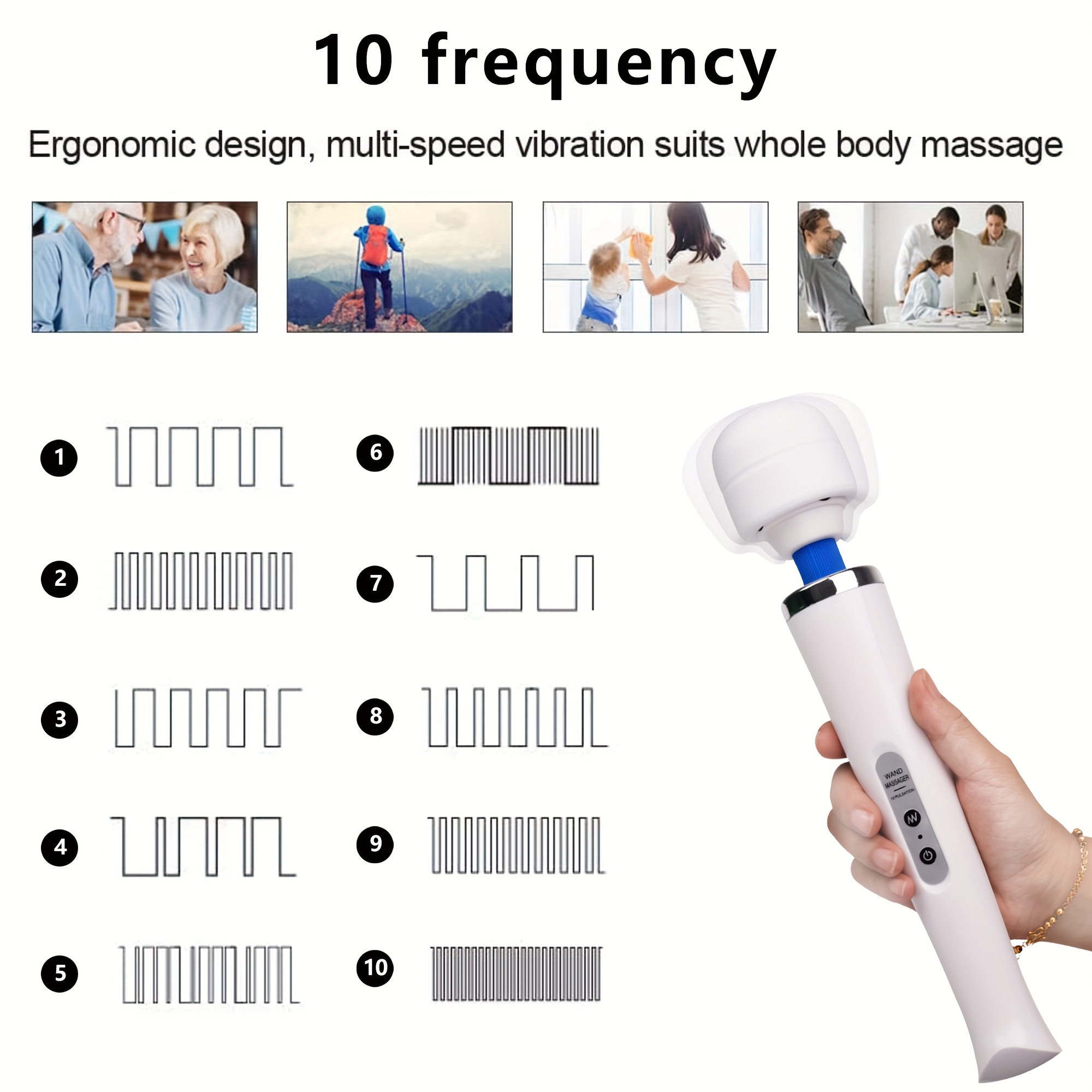Direct Insertion Of Ultra Large AV Vibrator With Ten Frequency Vibration Band, Ultra Long Charging Cable, G-point Stimulation, Soft Silicone, Skin Friendly, Female Lesbian Sex Toy Products