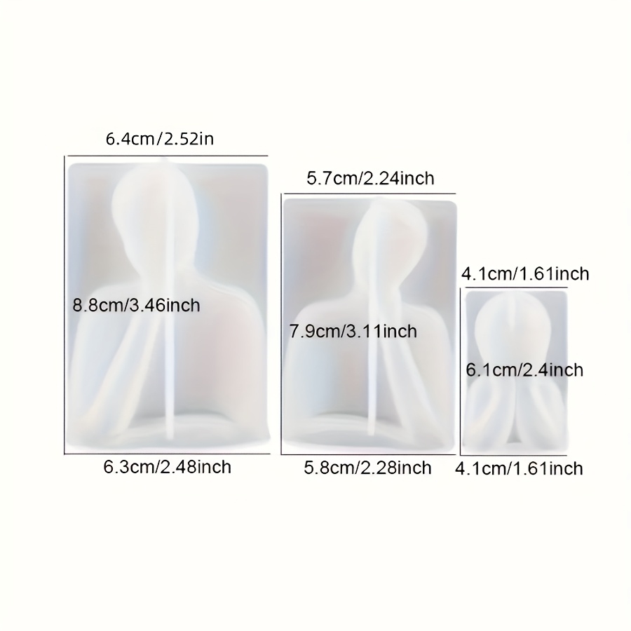 Home Art Sculpture, Concrete Couple Sculpture, Sculpture, Family Sculpture With 3 Figures, New Baby Gift, Table Decoration Thinking Family Silicone Kit, Body Of Children Dad Mom