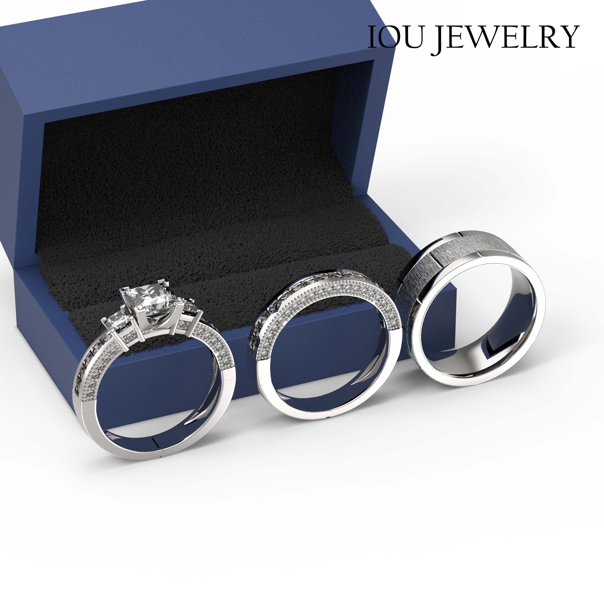 wedding ring sets promise ring couples bridal sets women 925 - Temu