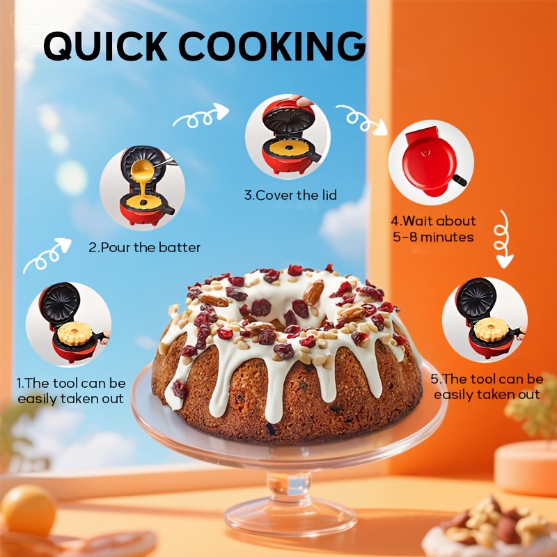 2026   mini baking machine cake maker multi function cake maker breakfast cooker   baking surface fast heating safe non stick inner pot cook breakfast cakes bread essential for   household perfect new year gift Product details 5