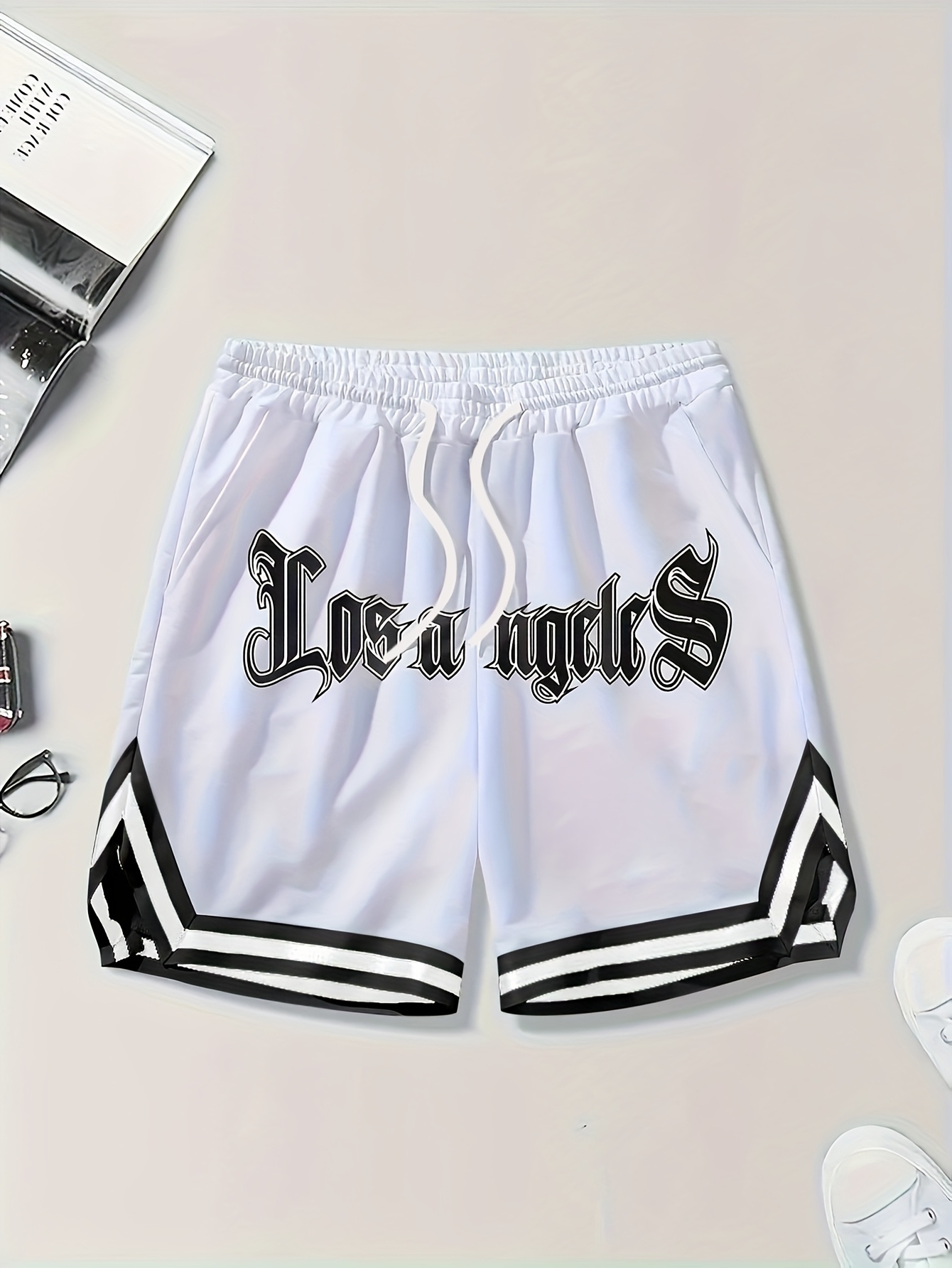 mens printed basketball shorts from gengyuan designed for casual wear in los angeles featuring a slightly stretchy drawstring for outdoor workouts during the summer